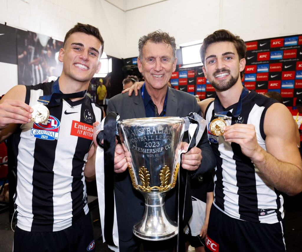 Peter Daicos with his sons Nick Daicos and Josh Daicos.